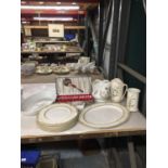 A COLLECTION OF ROYAL DOULTON ARCHIVES PLATES PLUS AYNSLEY 'COTTAGE GARDEN', A BOX OF FLATWARE AND