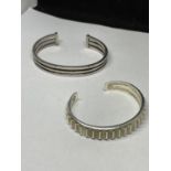 TWO MARKED SILVER BANGLES