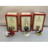 THREE BOXED BUNNYKIN FIGURES