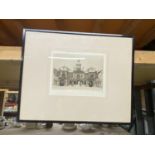 A FRAMED ORIGINAL ETCHING OF THE HORSE GUARDS PARADE BUILDING, SIGNED BY THE ARTIST CYRIL ANNING