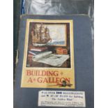 A MODELCRAFT 1940'S PLANS FOR BUILDING A GALLEON GOLDEN HIND REPLICA