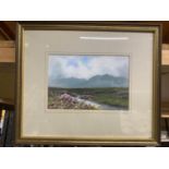 A FRAMED OIL PAINTING OF DARTMOOR 1900 BY R J LUGG 1877-1951