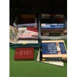 TWO BOXES OF HARDBACK BOOKS ON A VARIETY OF SUBJECTS INCLUDING, MEDICAL, GARDENING, NATURE,