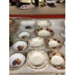 A QUANTITY OF BOWLS AND SERVING DISHES TO INCLUDE 'HARMONY SHAPE' BY ALFRED MEAKIN, MYOTT AND