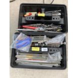 AN ASSORTMENT OF DRILL BITS AND THREADED BAR ETC