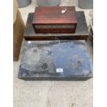 THREE ASSORTED WOODEN STORAGE BOXES