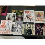 THREE POSTERS ADVERTISING ELVIS PRESELY PLUS ELVIS PICTURES - NO PROVENANCE