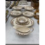 A QUANTITY OF WASHINGTON 'INDIAN TREE' DINNERWARE TO INCLUDE PLATES, BOWLS, TUREEN, SAUCE BOAT, ETC