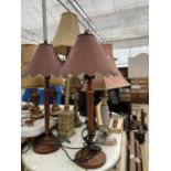 AN ASSORTMENT OF TABLE LAMPS