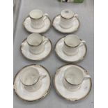 A SET OF SIX WEDGWOOD 'CAVENDISH' COFFEE CANS AND SAUCERS