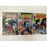 THREE VINTAGE MARVEL DARE DEVIL COMICS FROM THE 1970'S