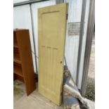 A PAIR OF INTERNAL PAINTED DOORS (H:182CM W:61CM)