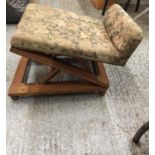 A VICTORIAN ADJUSTING GOUT FOOT REST