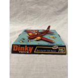 A VINTAGE DINKY TOYS BEECHCRAFT C55 BARON PLANE IN ORIGINAL BLISTER PACK