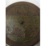 A VINTAGE DAVY FIRE ESCAPE WITH REEL OF CORD