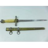 A REPLICA NAZI GERMANY KRIEGSMARINE DAGGER 25.5 CM BLADE