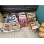 A LARGE ASSORTMENT OF VINTRAGE LP RECORDS AND 7" SINGLES