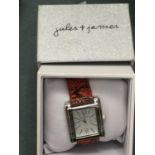 A JULES AND JAMES WRISTWATCH WORKING AT THE TIME OF CATALOGUING