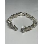 A LOW GRADE SILVER HARLEY DAVIDSON SKULL BRACELET