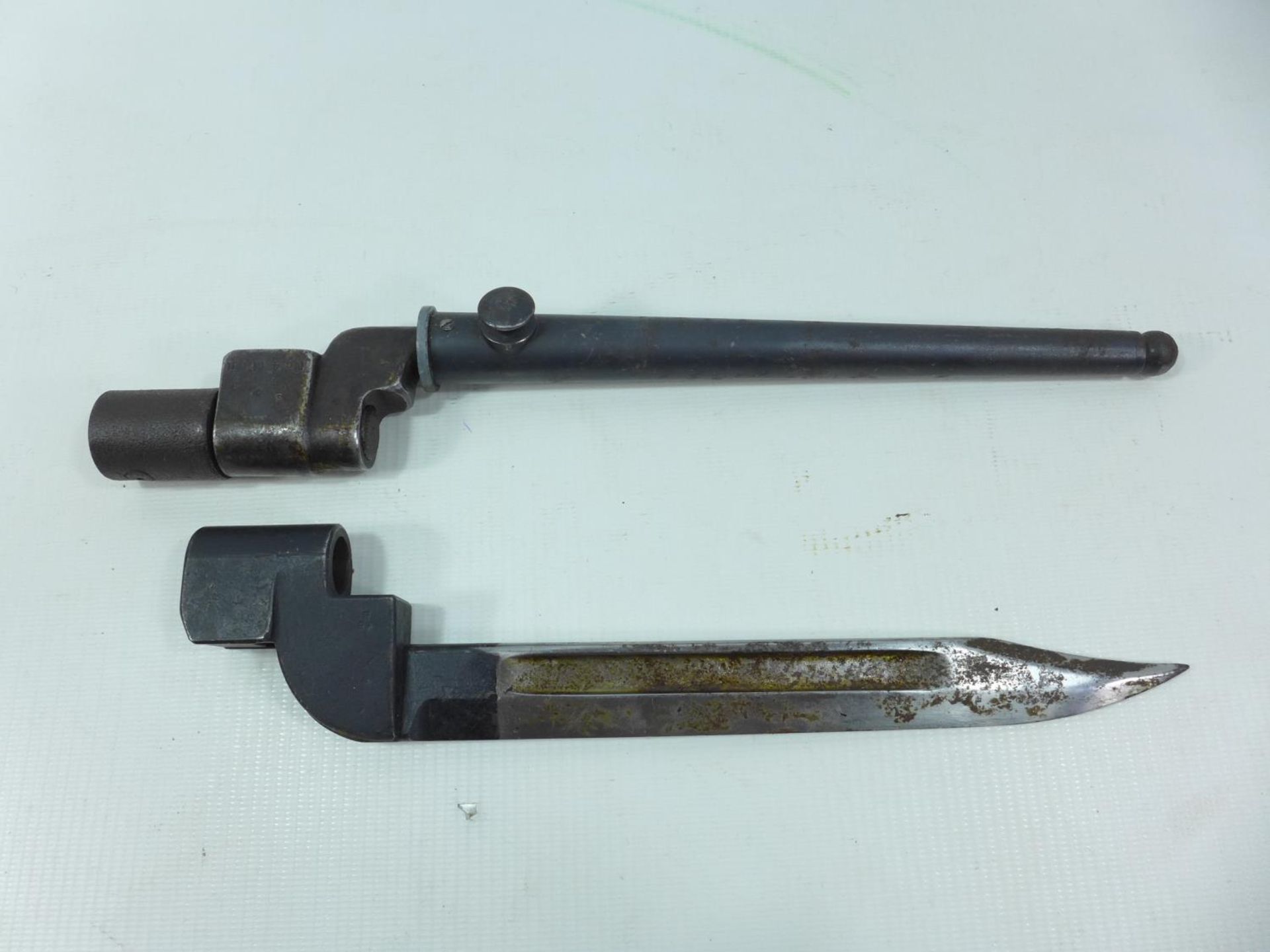 A BRITISH No 4 MARK II SPIKE BAYONET AND A No 9 BAYONET