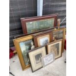 AN ASSORTMENT OF VINTAGE FRAMED PICTURES AND PRINTS