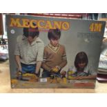 A VINTAGE BOXED MECCANO SET WITH INSTRUCTIONS - COMPLETE