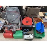 AN ASSORTMENT OF ITEMS TO INCLUDE PLANTERS, FUEL CANS AND LINBINS ETC