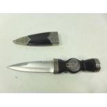 A SCOTTISH SGIAN - DUBH AND SCABBARD 12 CM BLADE