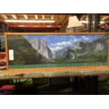 A FRAMED PANORAMIC PRINT YOSEMITE NATIONAL PARK 94CM X 33CM