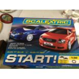 A BOXED SCALEXTRIC SET WITH AUDI TT CARS