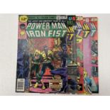FIVE VINTAGE MARVEL POWERMAN AND IRON FISH COMICS FROM THE 1970'S