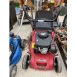 A MOUNTFIELD PETROL ENGINE LAWN MOWER WITH GRASS BOX