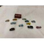 TWELVE MINIATURE VEHICLES MADE BY OXFORD MICRO ENGINEERING