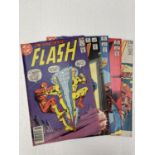 FIVE VINTAGE DC FLASH COMICS FROM THE 1980'S