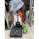 AN ASSORTMENT OF ITEMS TO INCLUDE A VAX COMMERCIAL CARPET CLEANER, A CAMPING STOVE AND TOOLS ETC