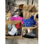 AN ASSORTMENT OF HOUSEHOLD CLEARANCE ITEMS TO INCLUDE BAGS AND ELECTRICALS