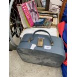 A VINTAGE TRAVEL CASE AND VARIOUS BOOKS