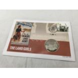 A GREAT BRITAIN AT WAR THE LAND GIRLS COMMEMORATIVE COIN COVER