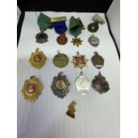 FOURTEEN VARIOUS MEDALS AND BADGE