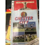 A QUANTITY OF WOLVES AWAY PROGRAMMES LIVERPOOL 1974, CHESTER 1989, NORWICH 1980, BORO 1979,