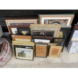 AN ASSORTMENT OF FRAMED PRINTS AND PICTURES