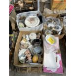 AN ASSORTMENT OF HOUSEHOLD CLEARANCE ITEMS TO INCLUDE CERAMICS AND GLASS WARE