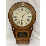 A JEROME AND CO SUPERIOR 8 DAY ANGLO AMERICAN CLOCK WITH INLAID DECORATION