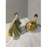 TWO ROYAL DOULTON FIGURINES TO INCLUDE ALEXANDRA HN2398 AND CORALIE HN2307