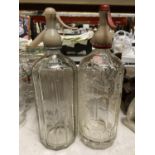 TWO VINTAGE SCHWEPPES SODA SYPHONS