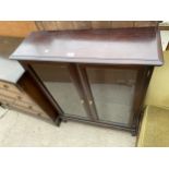 A STAG MINSTREL TWO DOOR GLAZED BOOKCASE, 32" WIDE