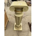 A MODERN RESIN EGYPTIAN STYLE COLUMN/PLANT STAND