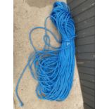 A LARGE QUANTITY OF BLUE ROPE