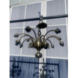 A TWELVE BRANCH CHANDELIER STYLE LIGHT FITTING