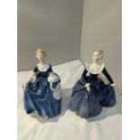TWO ROYAL DOULTON FIGURES TO INCLUDE HILARY HN2335 AND FRAGRANCE HN2334 (SECONDS)